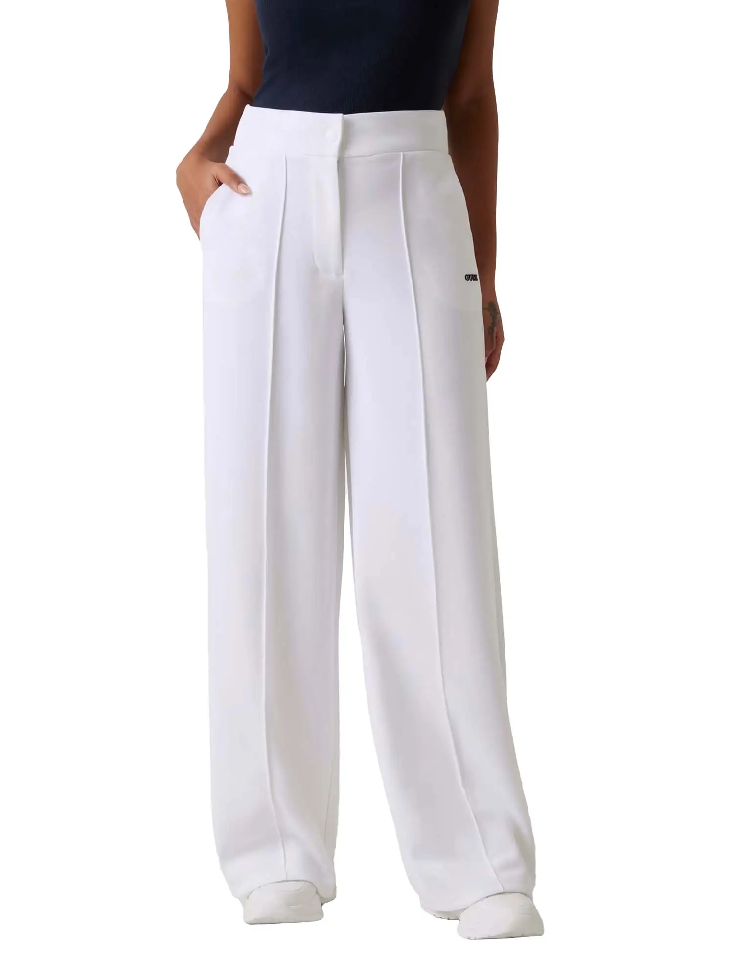 PANTALONE TUTA DONNA - GUESS ATHLEISURE - V5GB02 KCYF2 - BIANCO, L