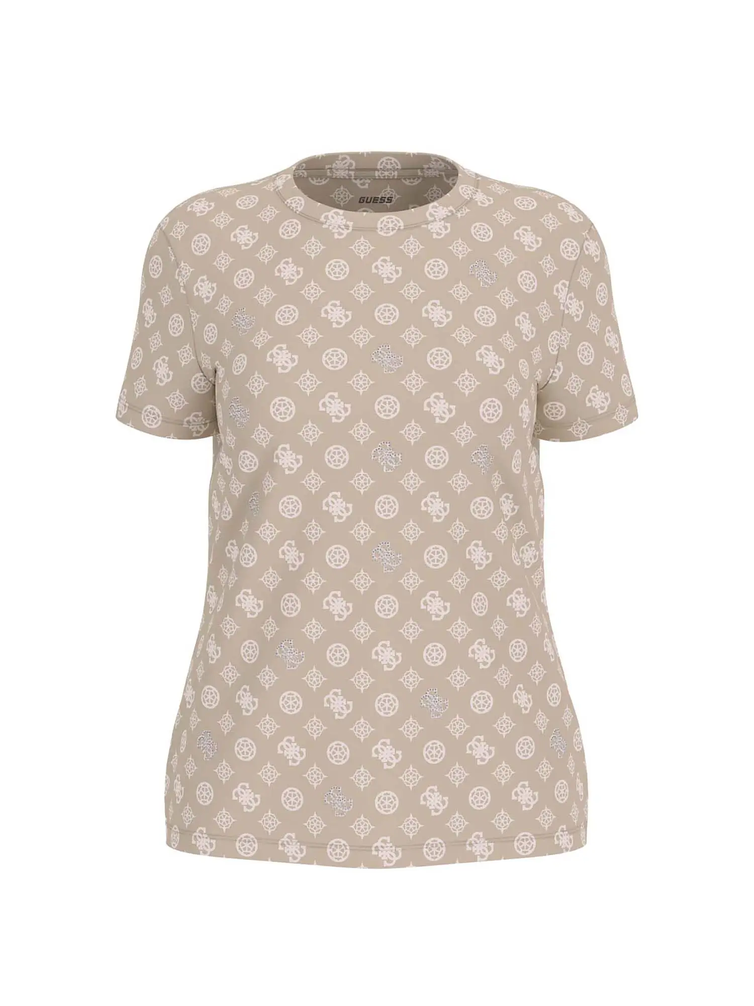 T-SHIRT DONNA - GUESS ATHLEISURE - V5YI04 I3Z14 - SABBIA, S