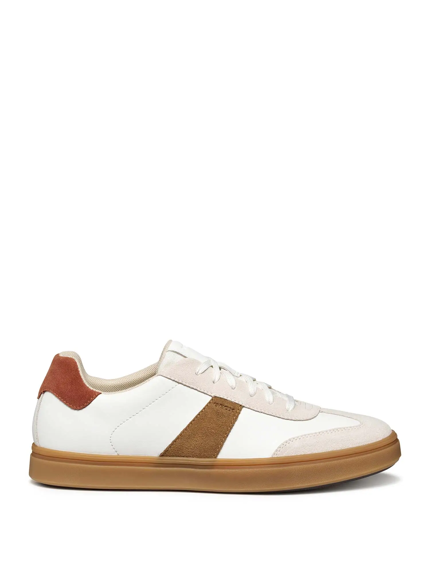 SNEAKERS UOMO - GEOX - U56LDF 09B22 - BIANCO/ARANCIO, 43