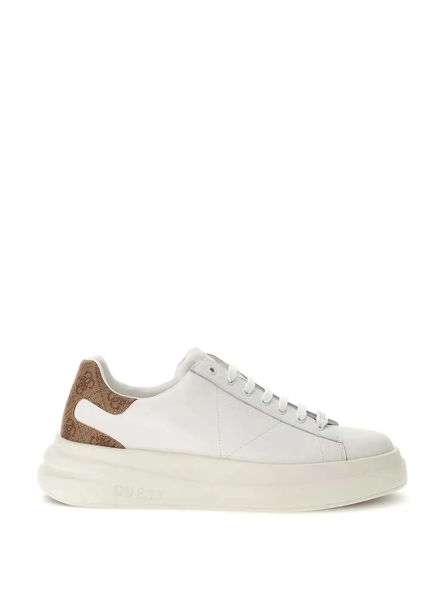 SNEAKERS UOMO - GUESS - FMPVIB LEA12 - BIANCO/BEIGE, 45
