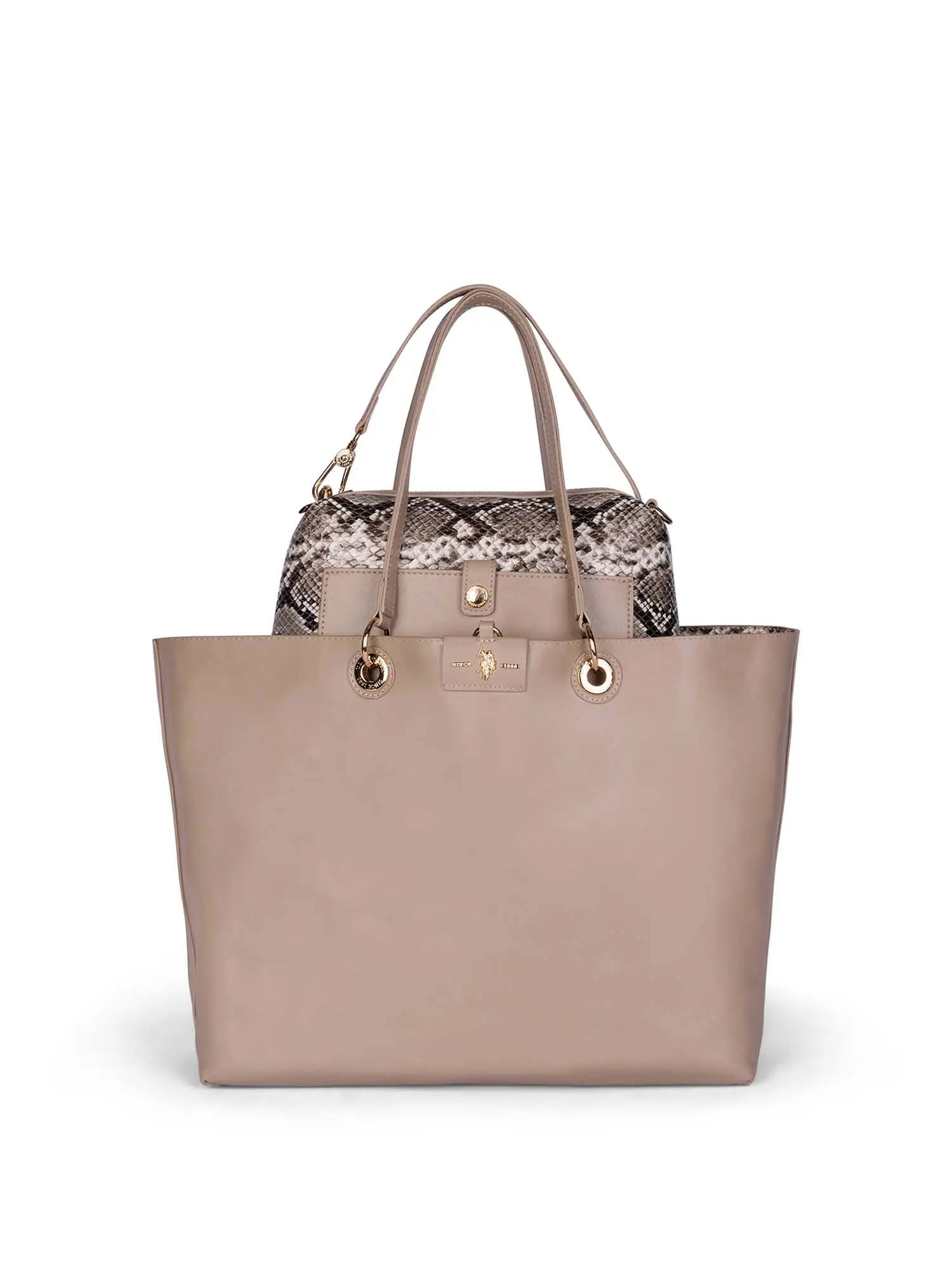 BORSA A SPALLA DONNA - US POLO ASSN. - BIU4A8904WVP - TAUPE, UNICA