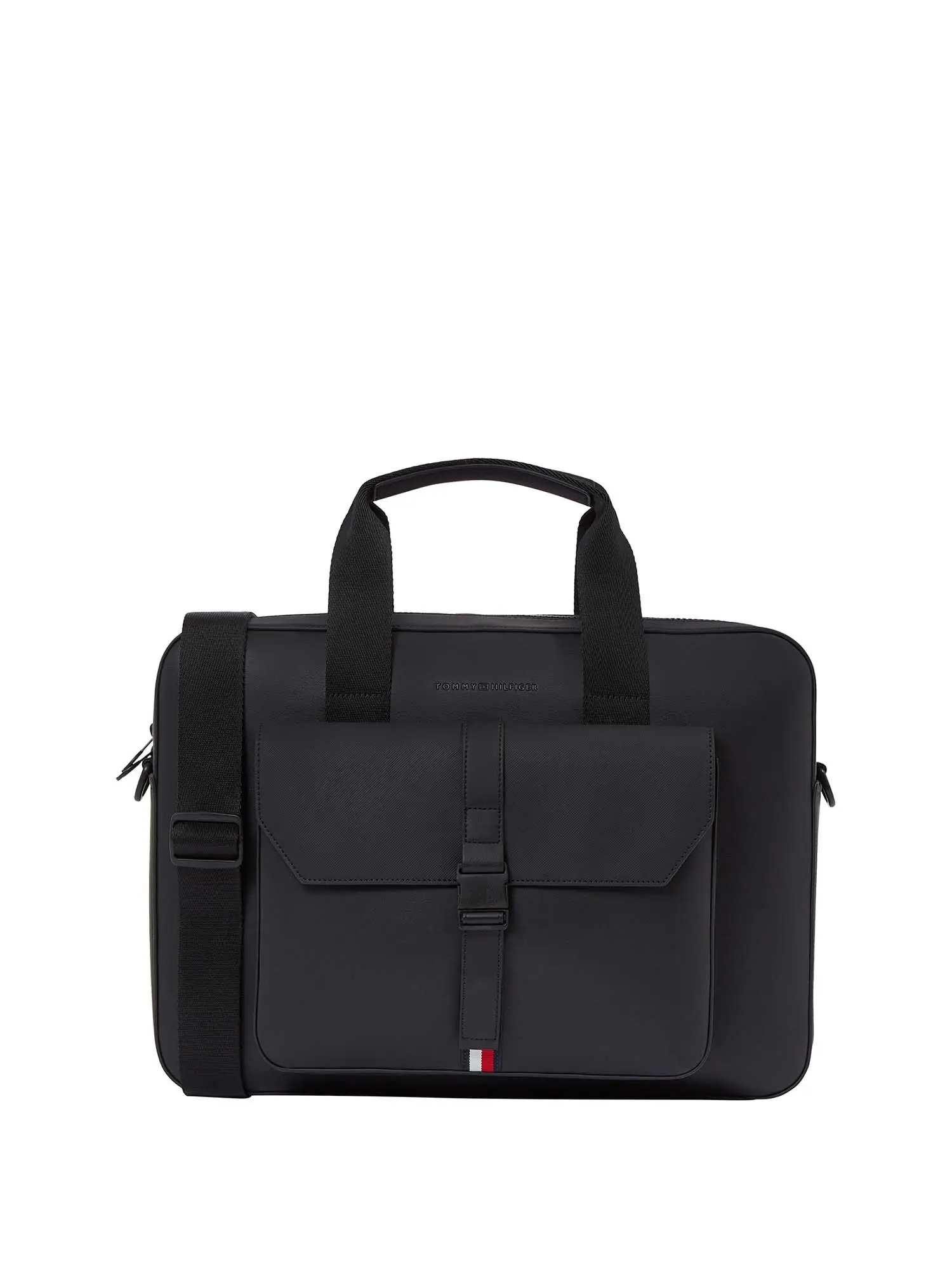 PORTA PC UOMO - TOMMY HILFIGER - AM0AM13478 - NERO, UNICA