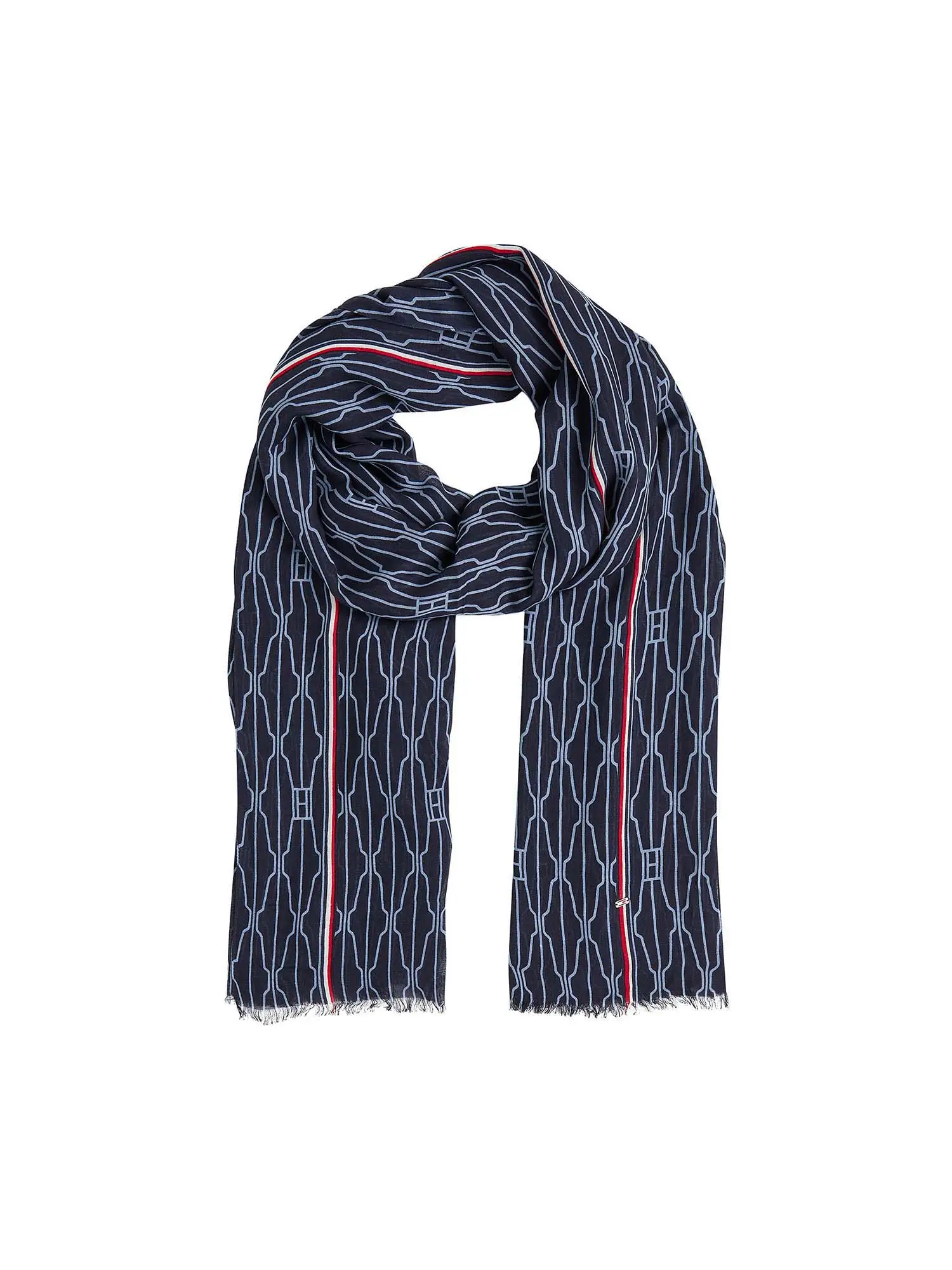 SCIARPA DONNA - TOMMY HILFIGER - AW0AW17490 - BLU, UNICA