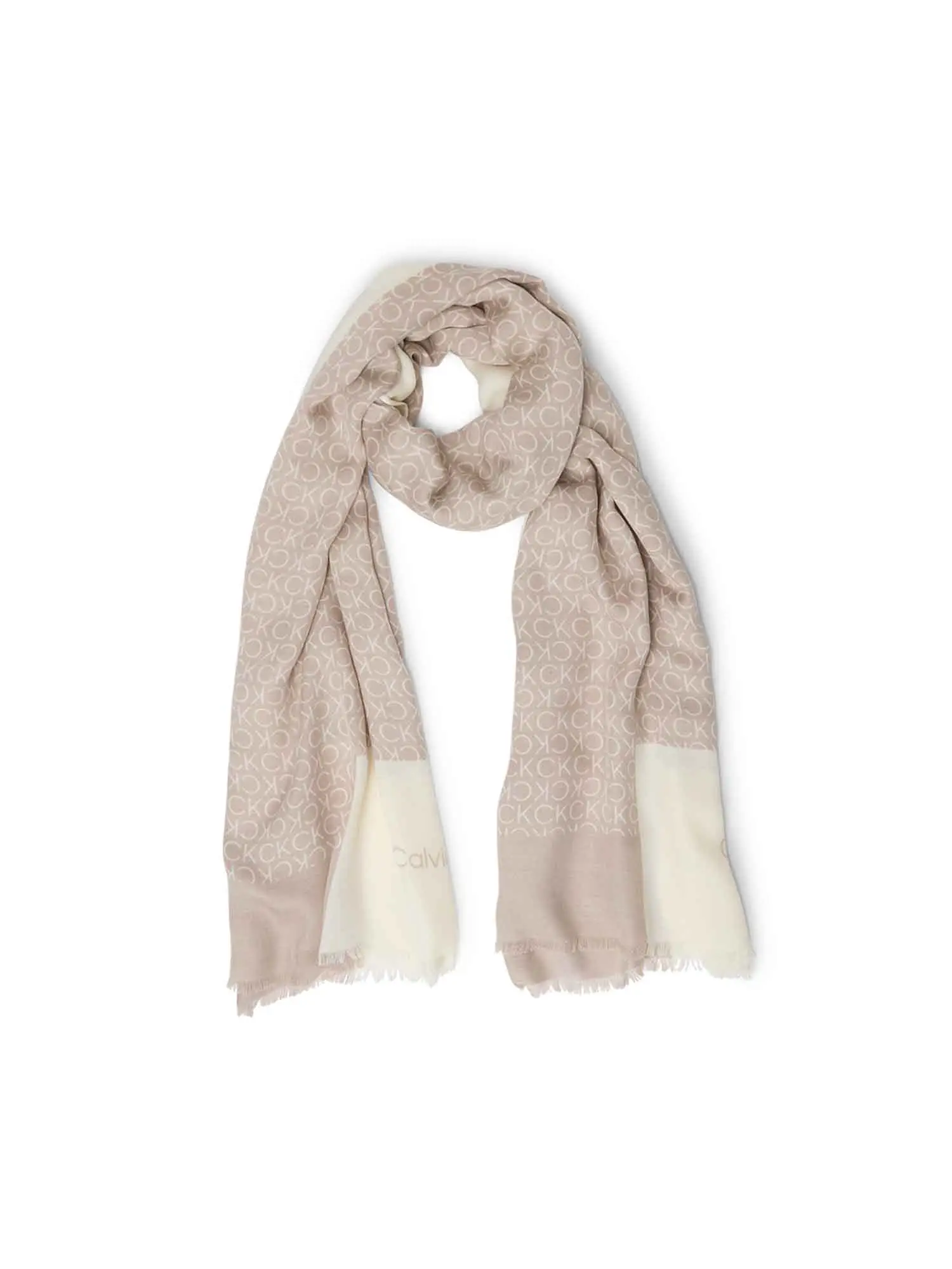 SCIARPA DONNA - CALVIN KLEIN - LV04F8053G - BIANCO SPORCO, UNICA