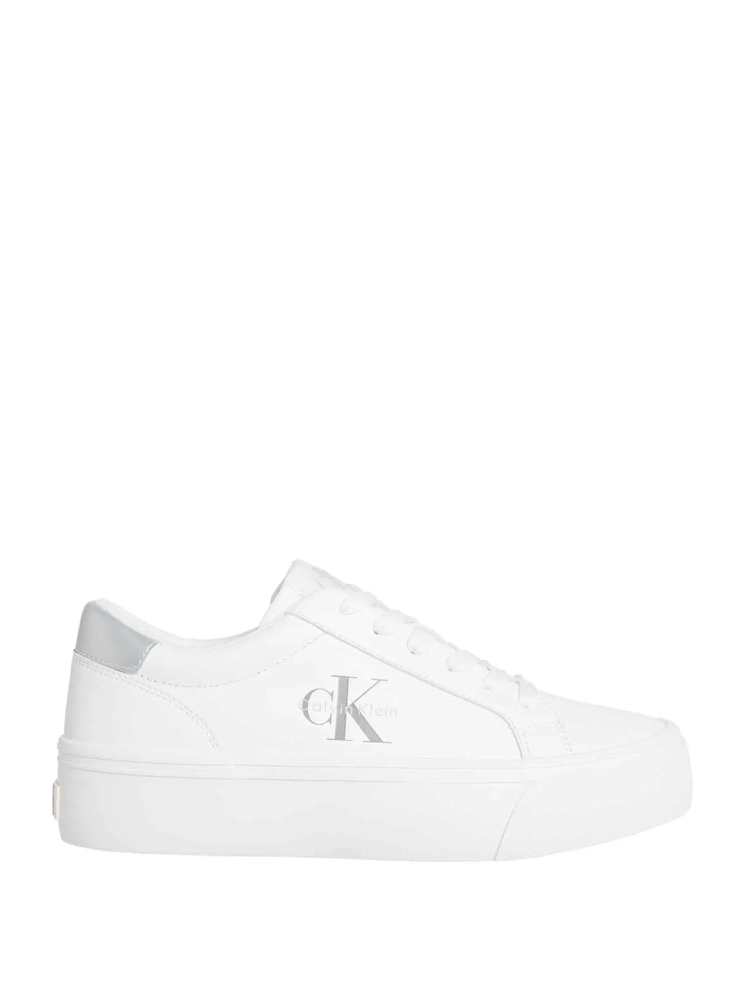 SNEAKERS DONNA - CALVIN KLEIN - YW0YW01877 - BIANCO/ARGENTO, 39