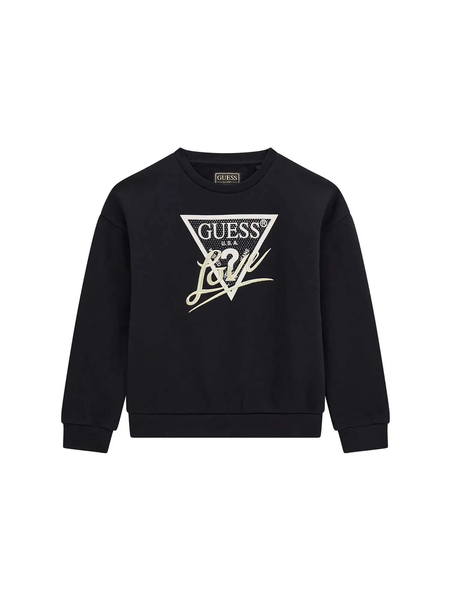 FELPA RAGAZZA - GUESS KIDS - J5BQ04 KAV34 - NERO, 10A