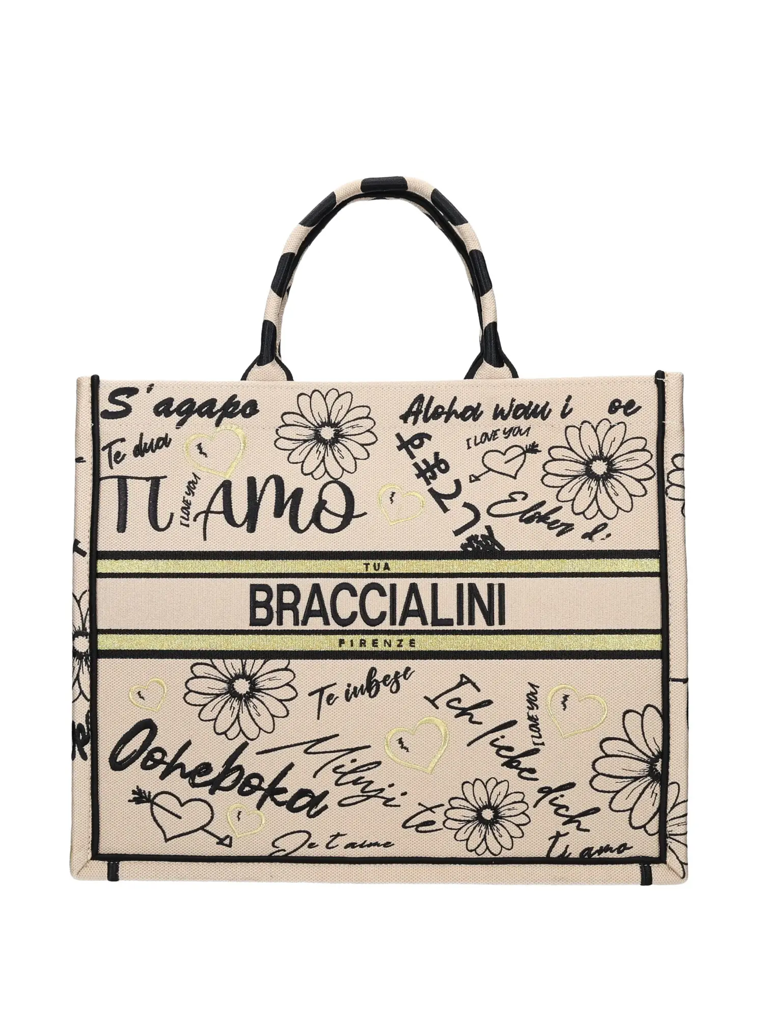 TOTE DONNA - BRACCIALINI - B18591-TY - BIANCO, UNICA