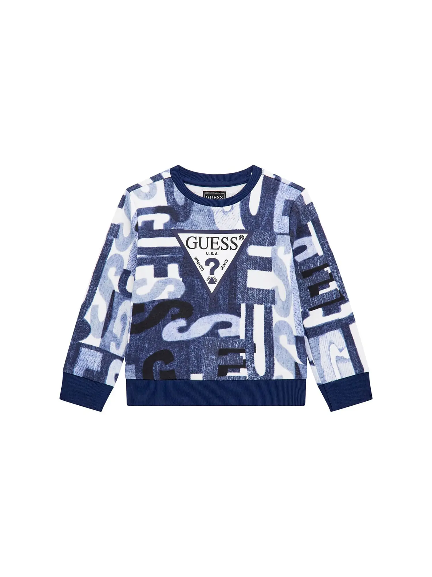 MAGLIA BAMBINO - GUESS KIDS - N5BQ05 KAD74 - JEANS, 2A