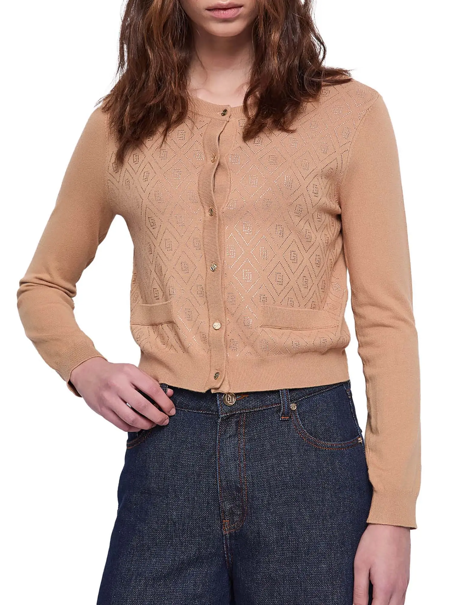 CARDIGAN DONNA - GAUDI JEANS - 521BD53002 - CAMEL, XXL