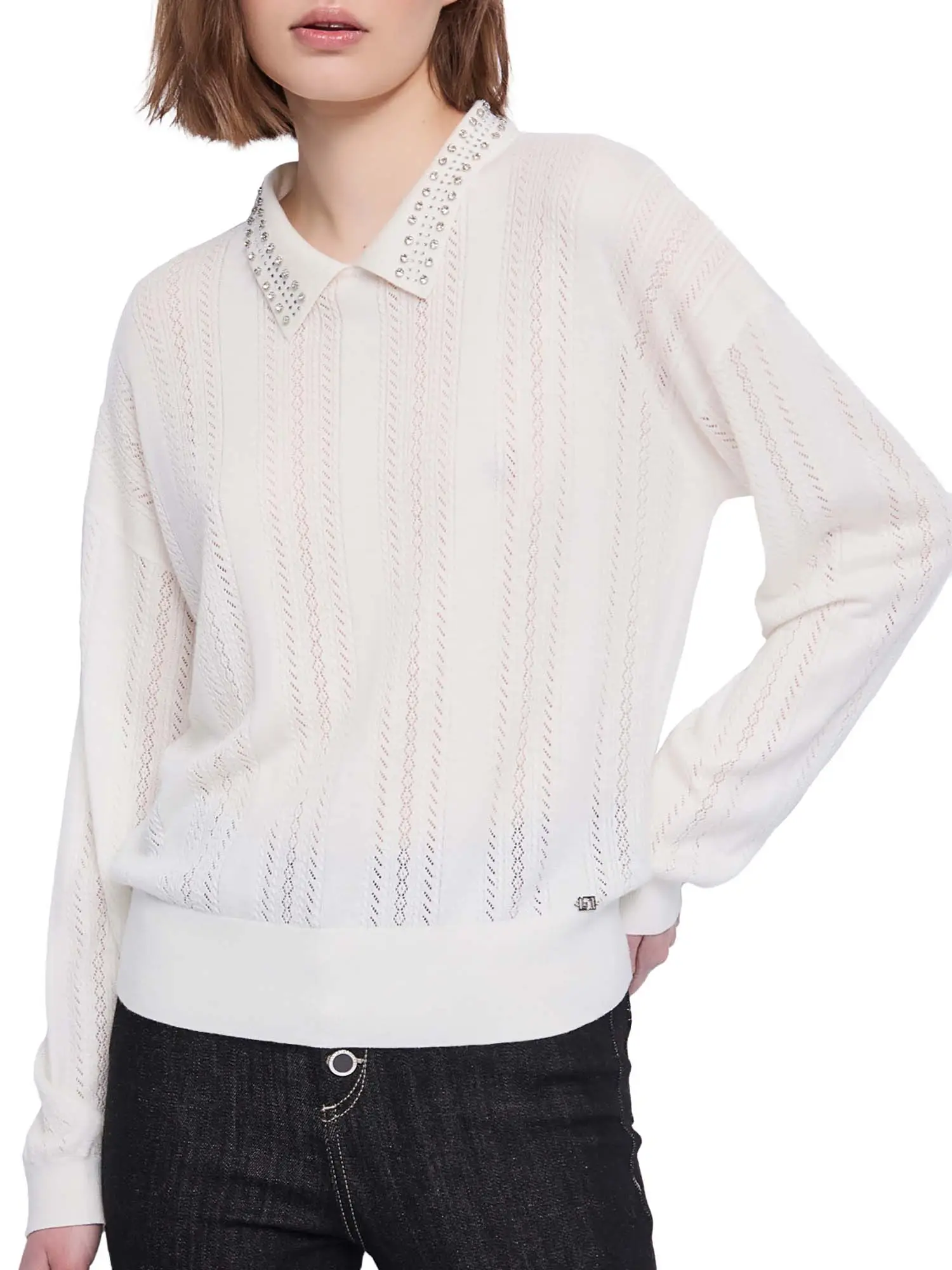 TOP DONNA - GAUDI JEANS - 521BD53050 - BIANCO, XXL