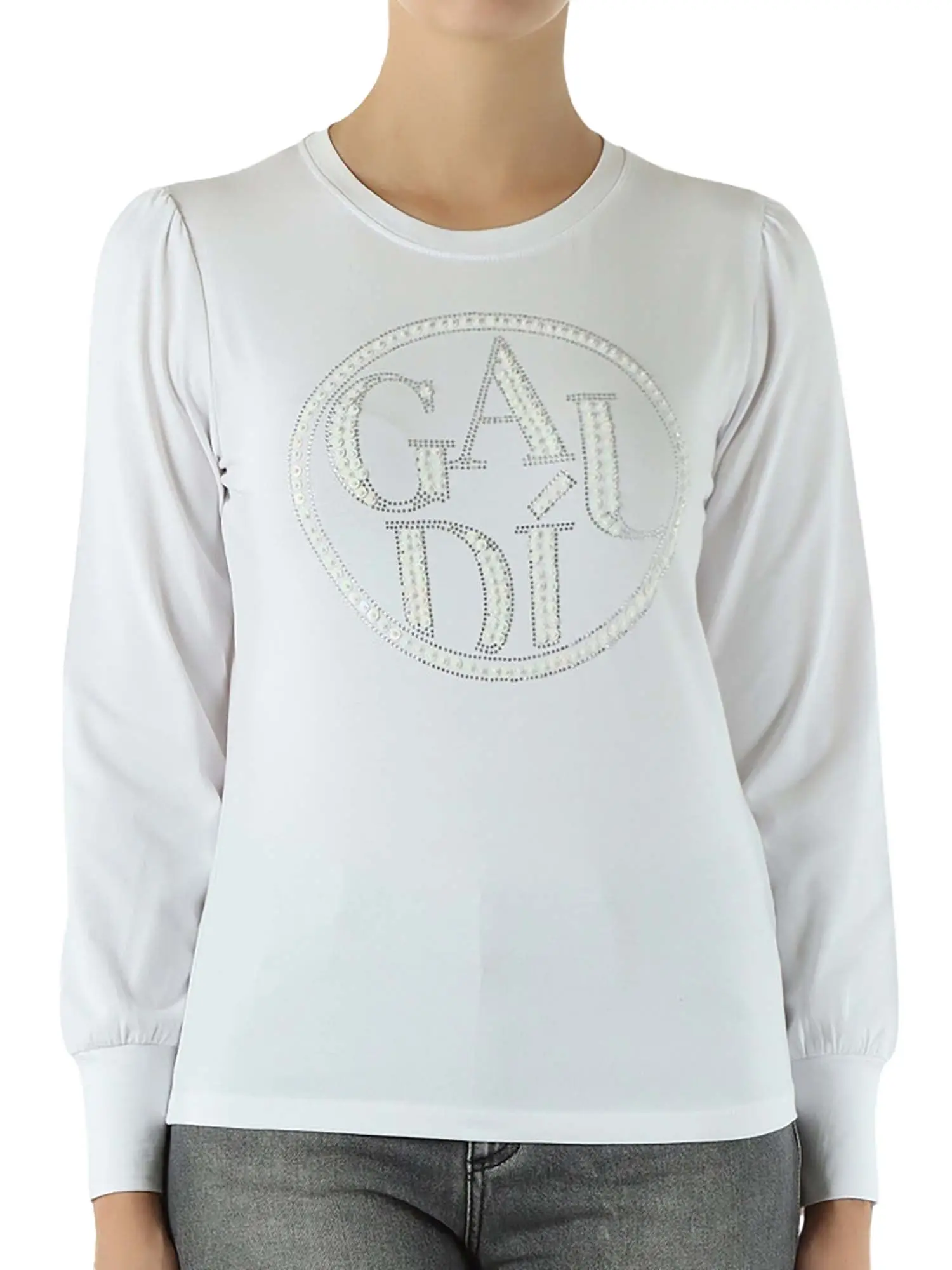 T-SHIRT DONNA - GAUDI JEANS - 521BD64027 - BIANCO, M