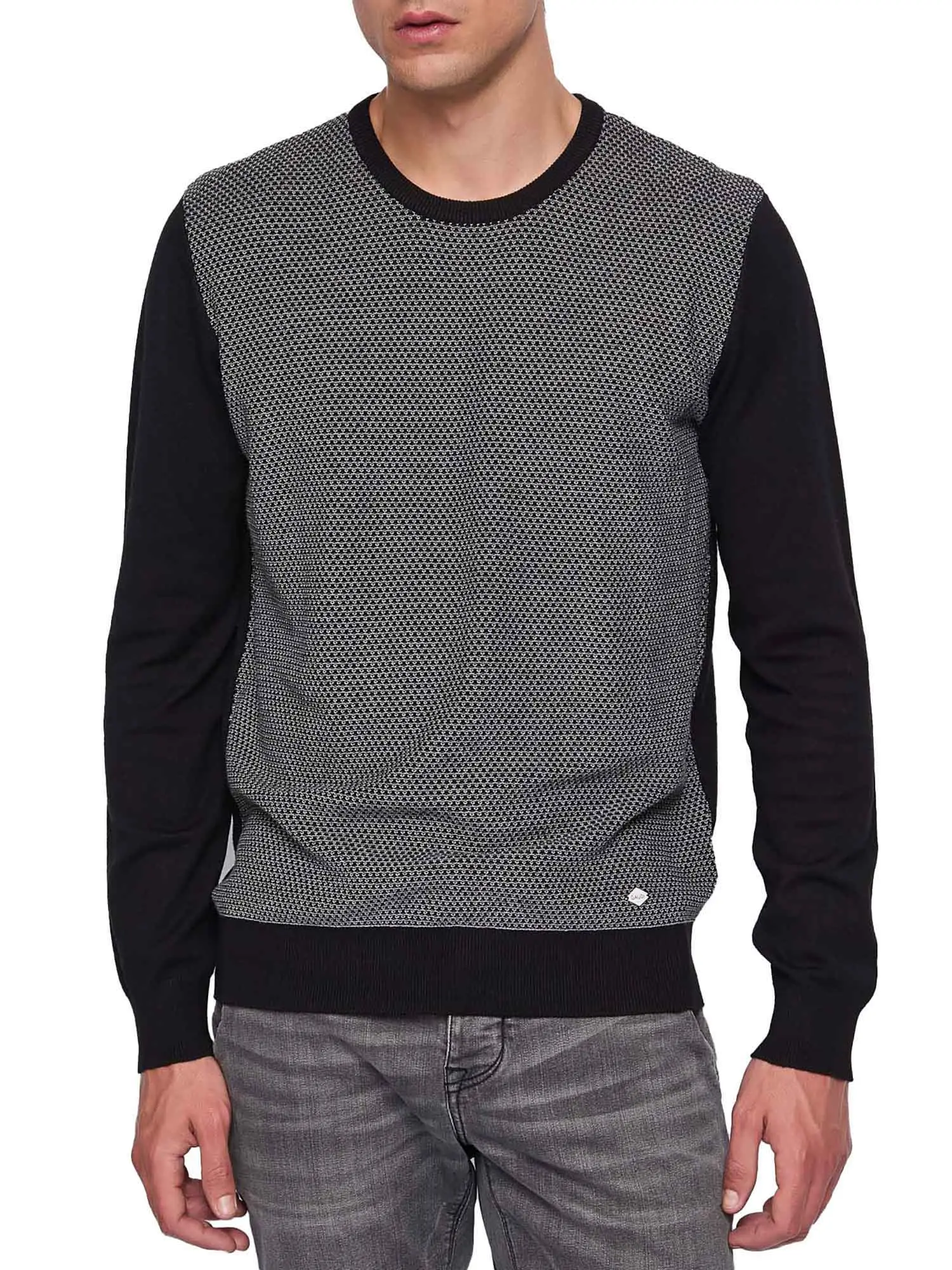 MAGLIA UOMO - GAUDI UOMO - 521GU53007 - NERO/GRIGIO, XXL