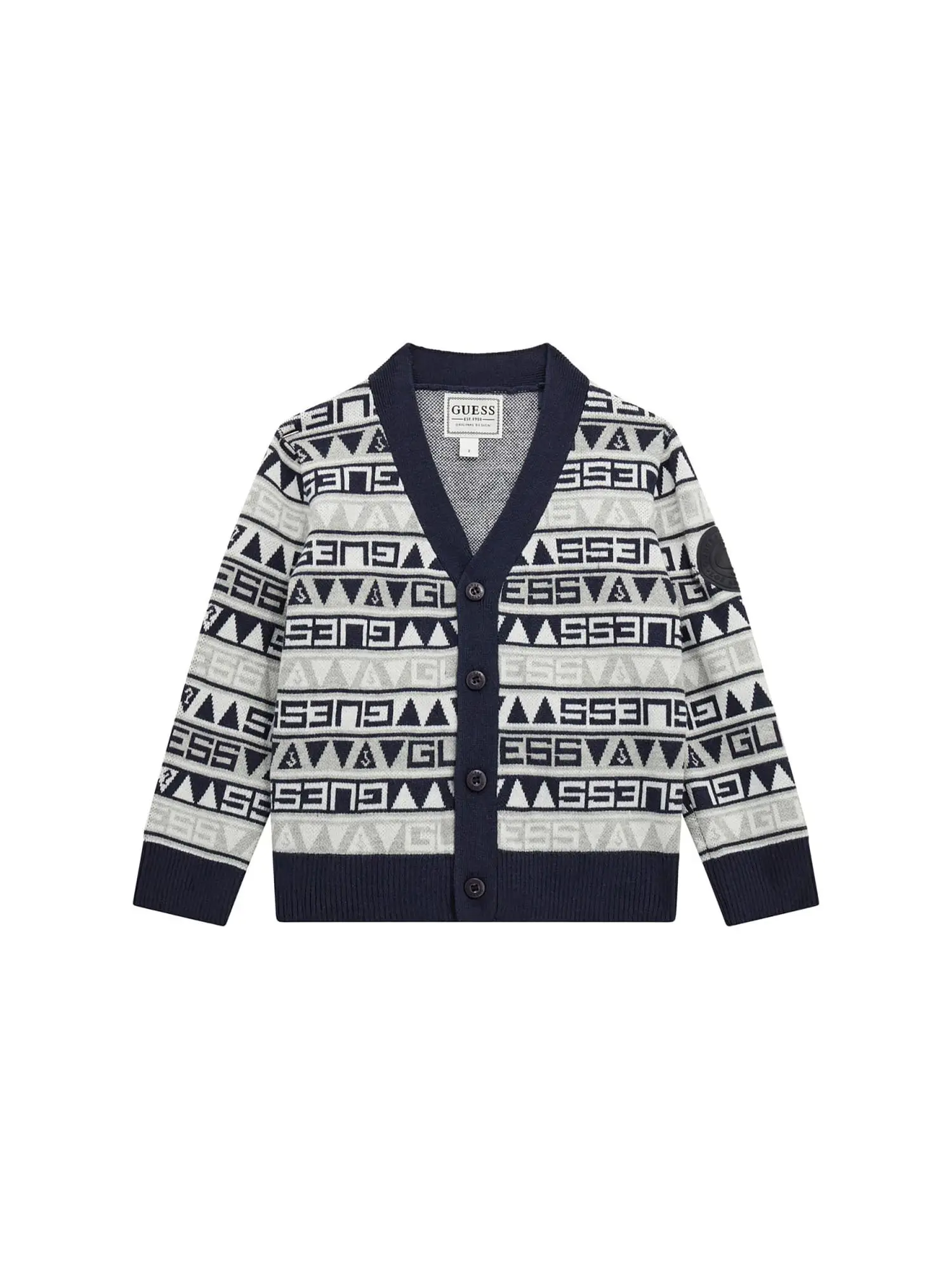 CARDIGAN BAMBINO - GUESS KIDS - N5BR06 Z2BB0 - GRIGIO, 6A