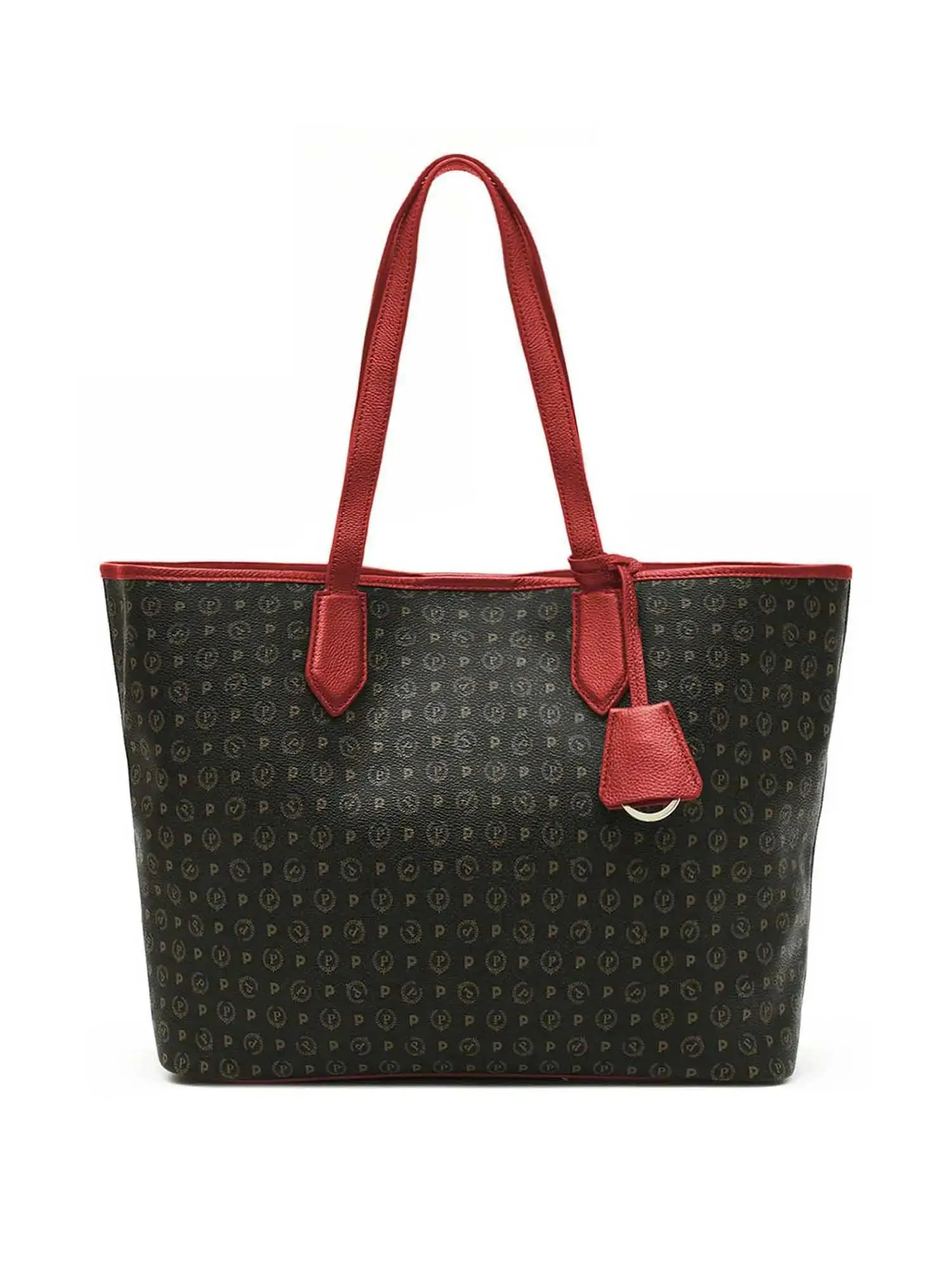 BORSA A SPALLA DONNA - POLLINI - TE8427PP06Q11 - NERO/ROSSO, UNICA