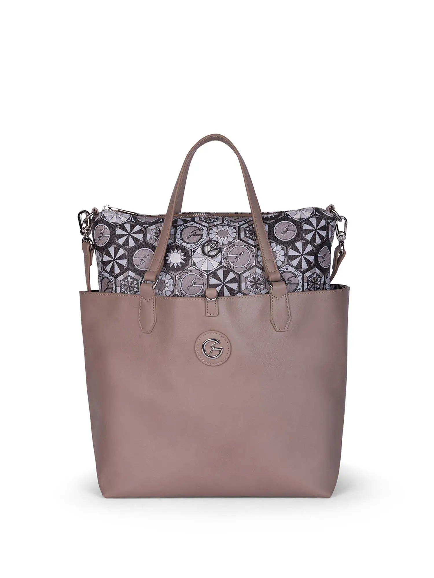 BORSA A SPALLA DONNA - GATTINONI ROMA - BINTD8156WZT - TAUPE, UNICA