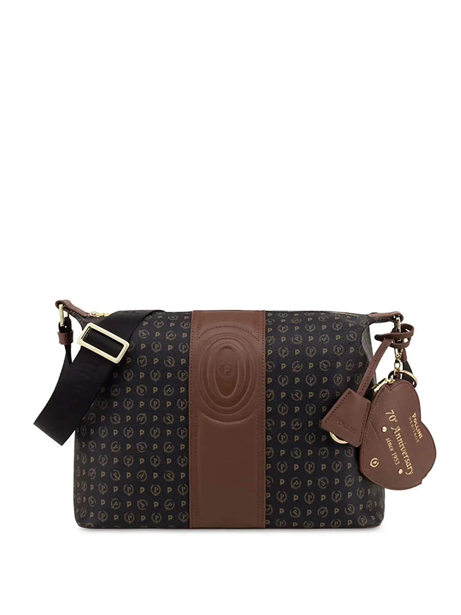 BORSA A SPALLA DONNA - POLLINI - TE8400PP02Q1Z - NERO/MARRONE, UNICA