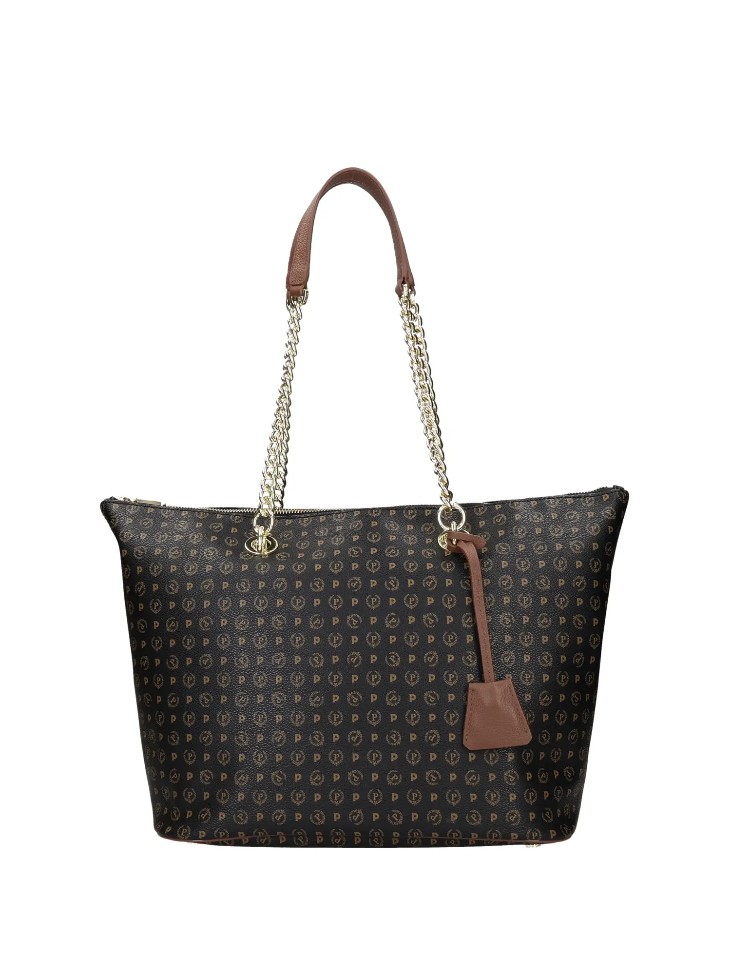 BORSA A SPALLA DONNA - POLLINI - TE8410PP02Q11 - NERO/MARRONE, UNICA