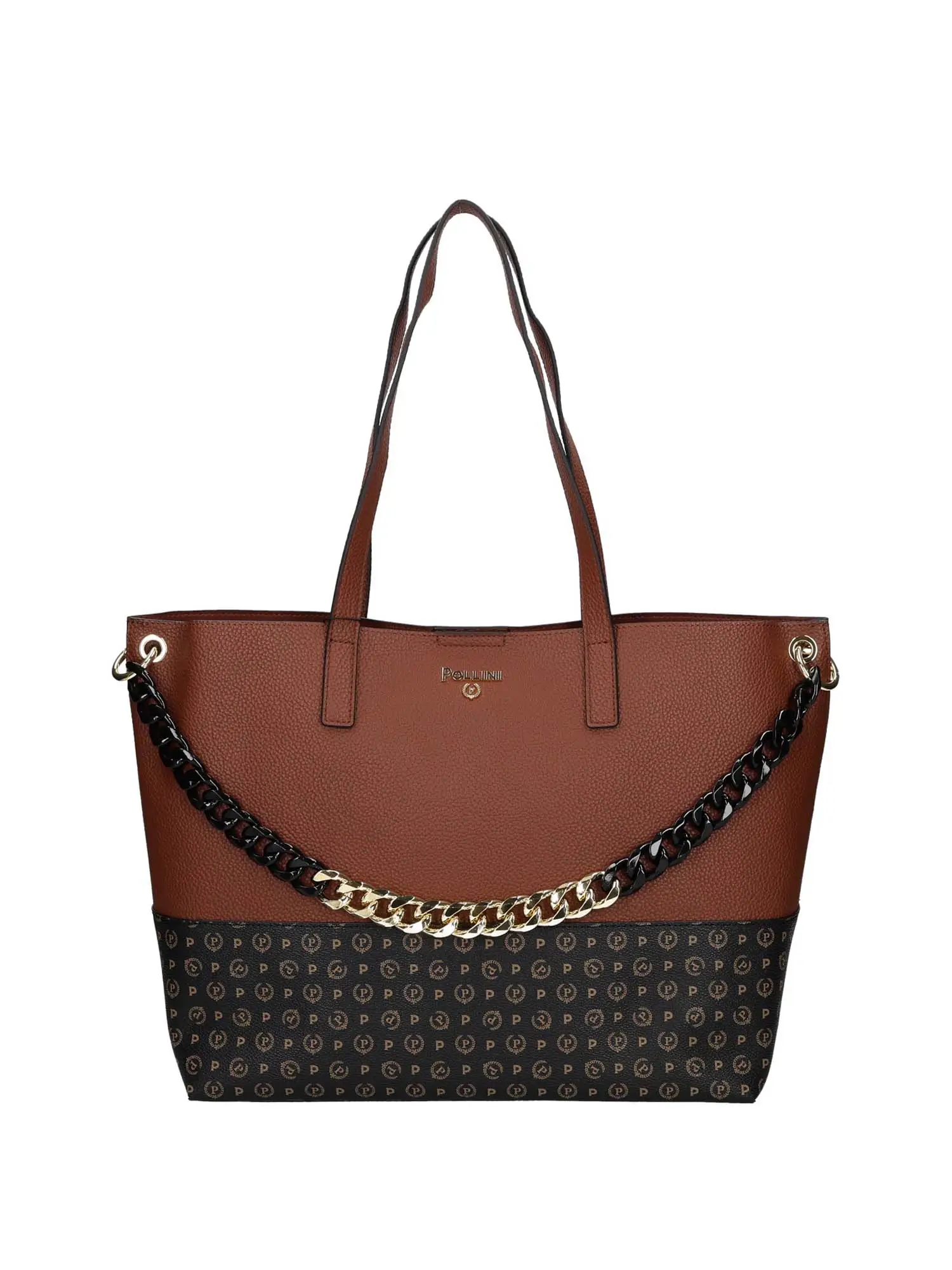 BORSA A SPALLA DONNA - POLLINI - SC4567PP1NSJ1 - marrone/nero, UNICA