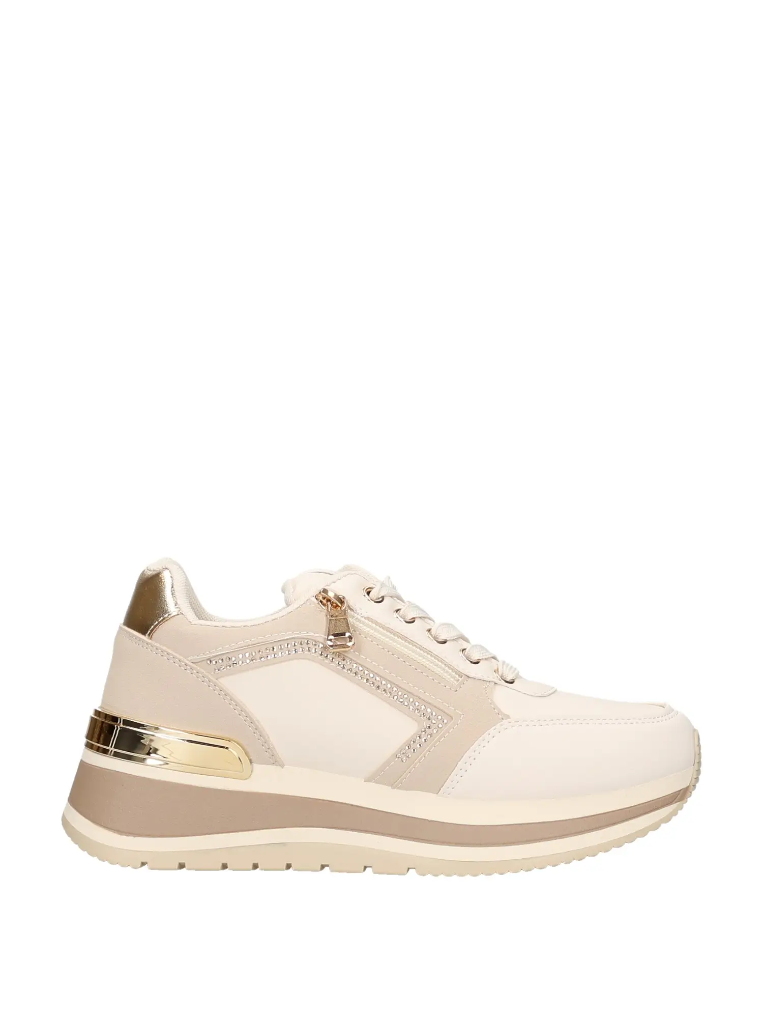 SNEAKERS DONNA - NINI - 25194 - BEIGE/ORO, 39