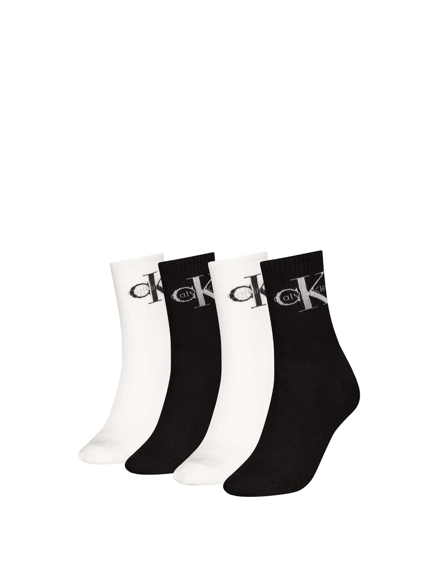 CALZE DONNA - CALVIN KLEIN - 701235384 - NERO/BIANCO, UNICA