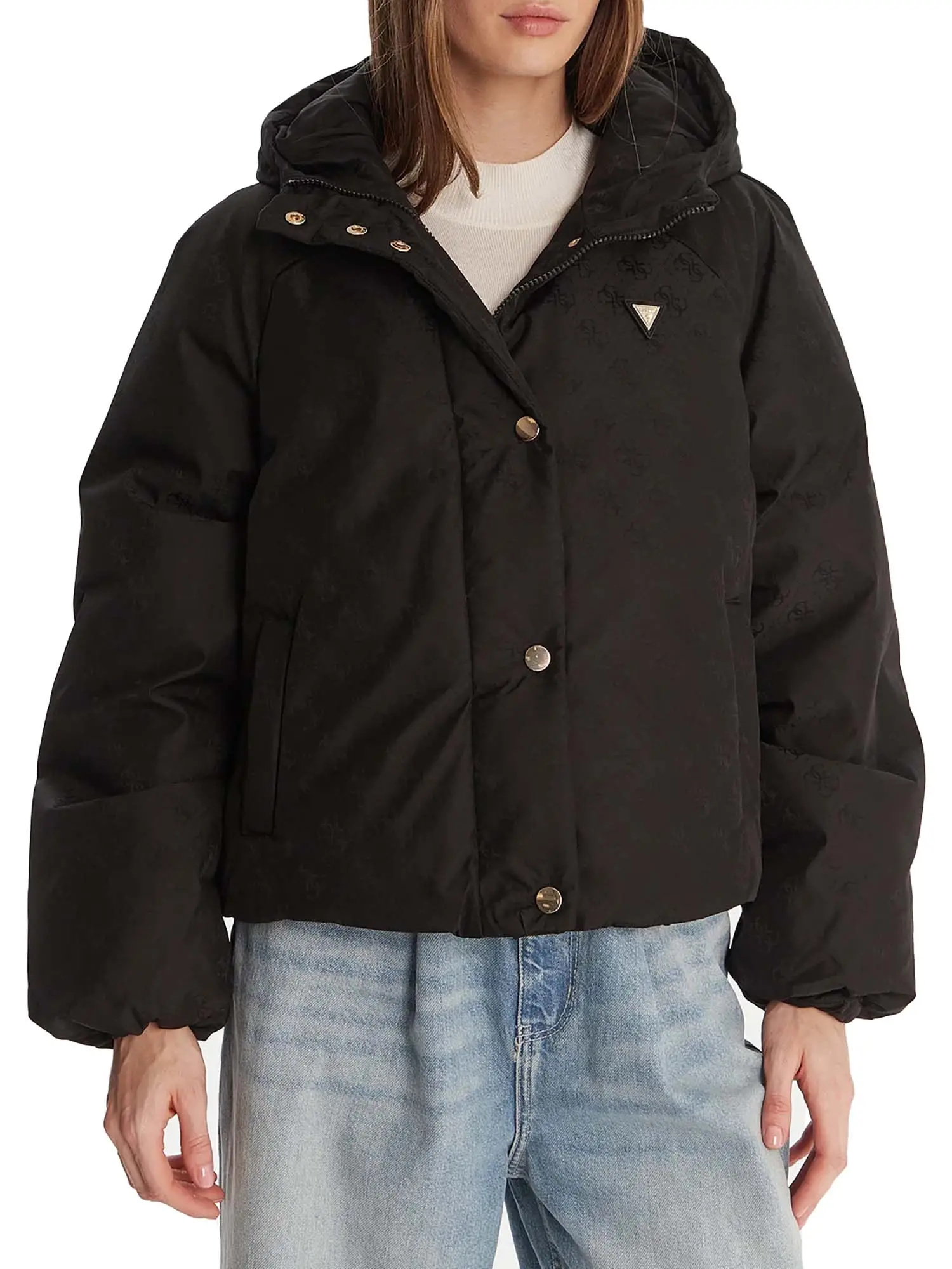 GIUBBOTTO DONNA - GUESS ATHLEISURE - V5BL07 WGLW2 - NERO, XS