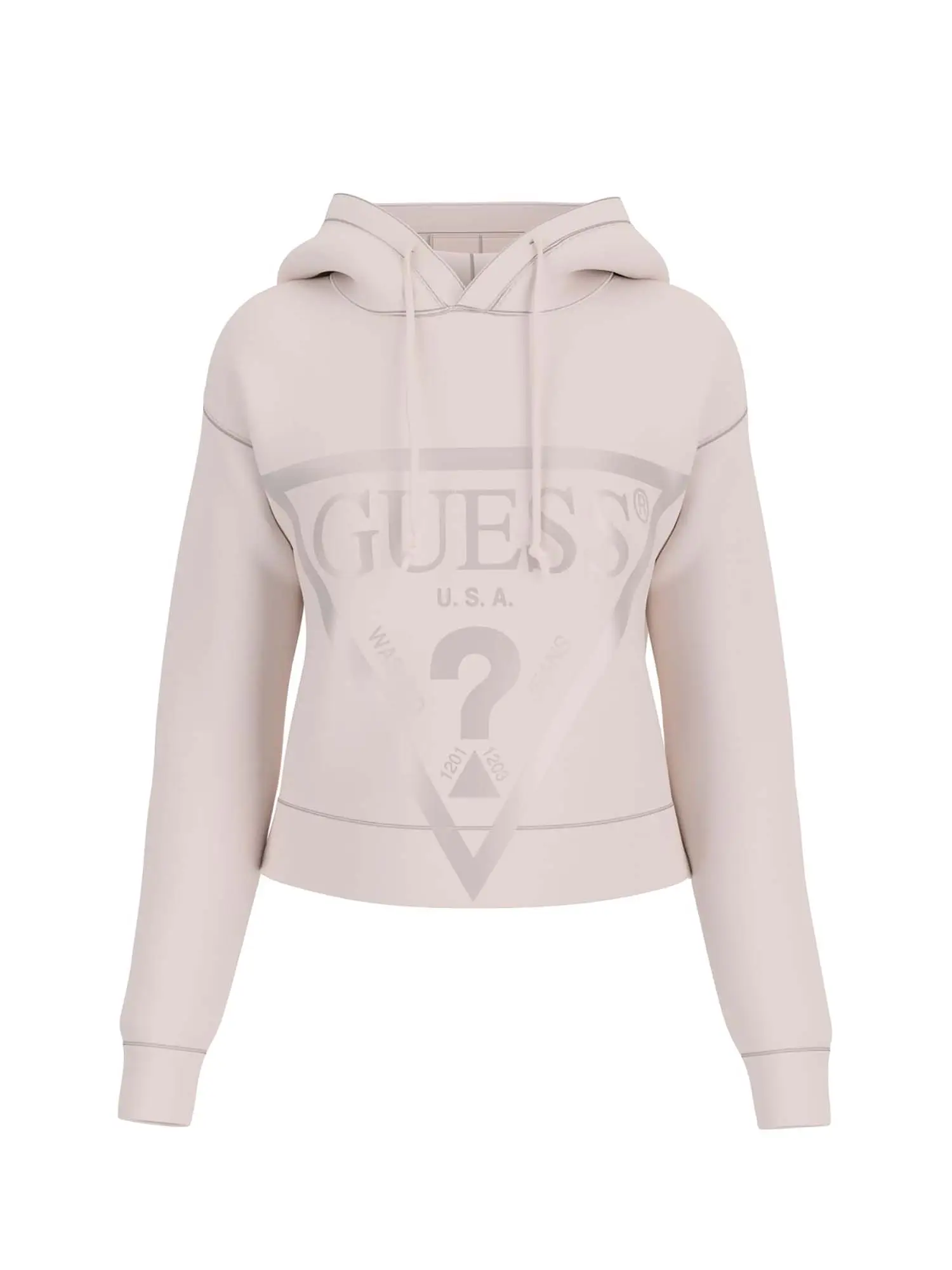 FELPA DONNA - GUESS ATHLEISURE - V2YQ08 K7UW2 - CREMA, L