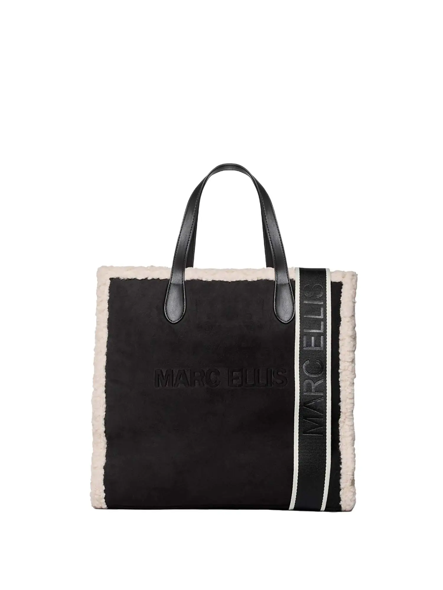 BORSA A MANO DONNA - MARC ELLIS - BUBY SUEDE L - NERO, UNICA